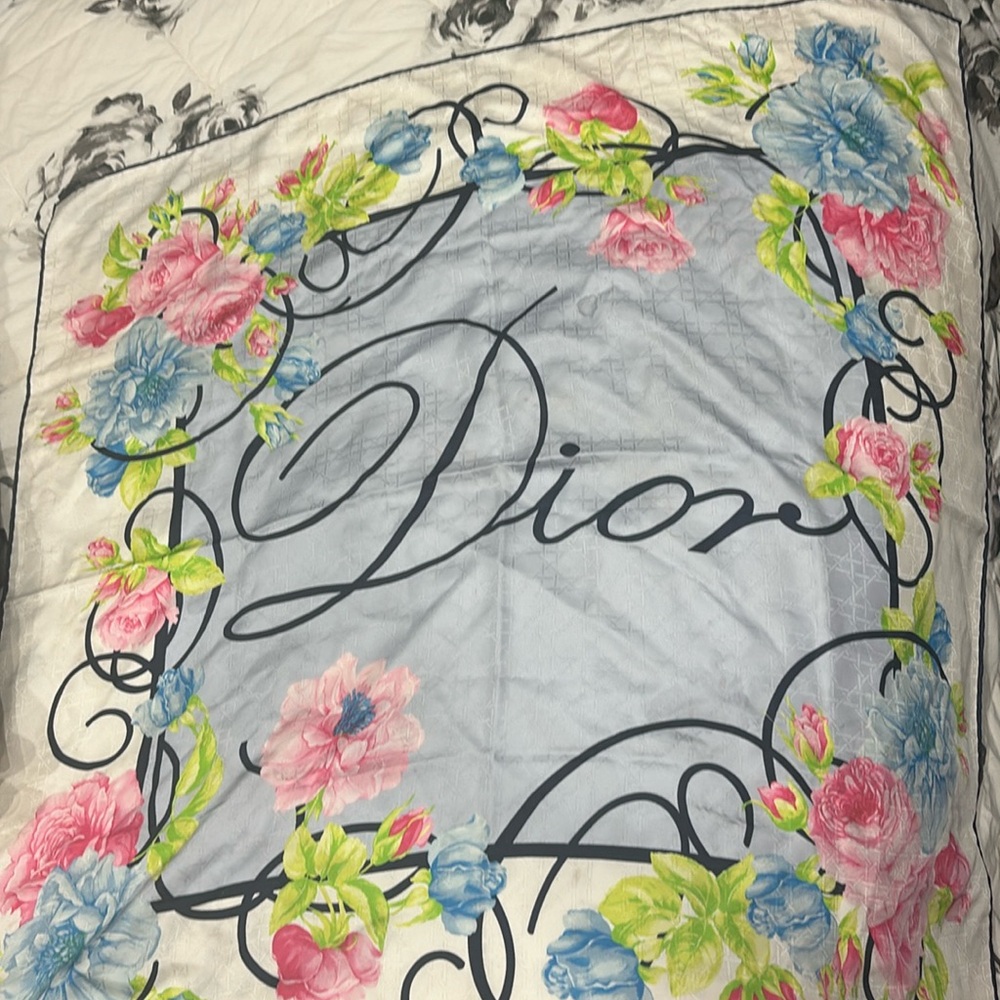 Christian Dior floral / neck scarf